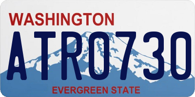 WA license plate ATR0730
