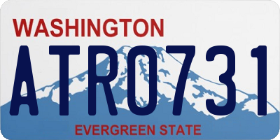 WA license plate ATR0731