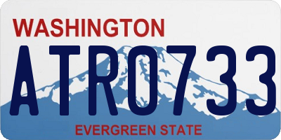 WA license plate ATR0733