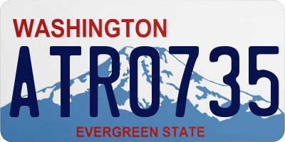 WA license plate ATR0735