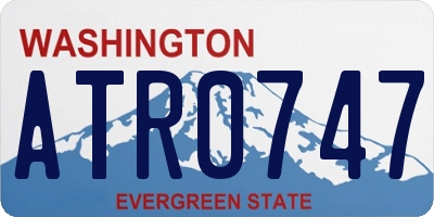 WA license plate ATR0747