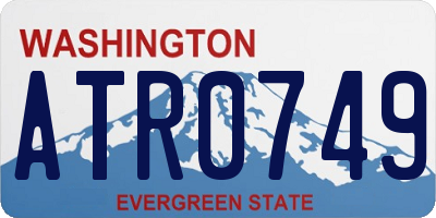 WA license plate ATR0749