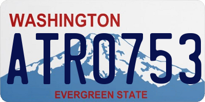 WA license plate ATR0753