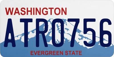 WA license plate ATR0756