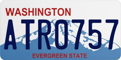 WA license plate ATR0757