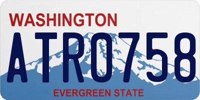 WA license plate ATR0758