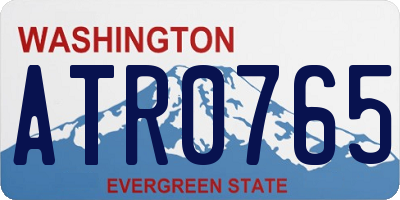 WA license plate ATR0765