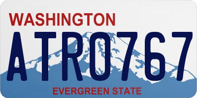 WA license plate ATR0767