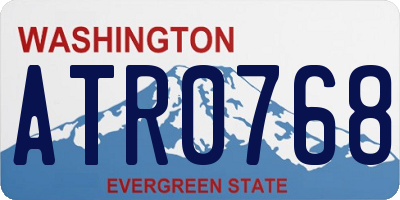 WA license plate ATR0768