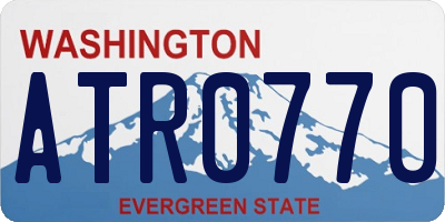 WA license plate ATR0770