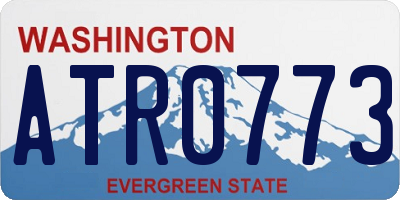 WA license plate ATR0773