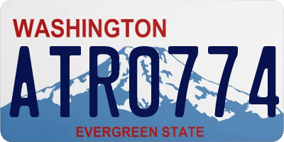 WA license plate ATR0774