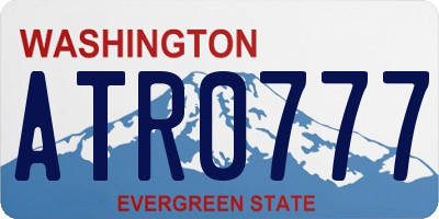 WA license plate ATR0777
