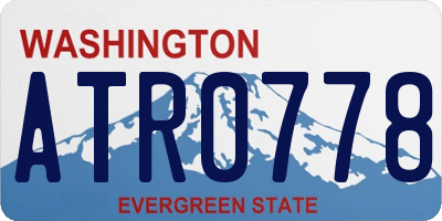WA license plate ATR0778