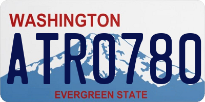 WA license plate ATR0780