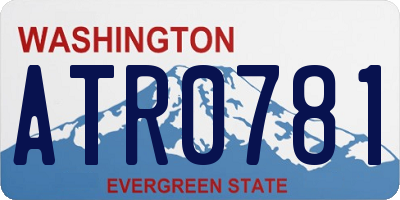 WA license plate ATR0781