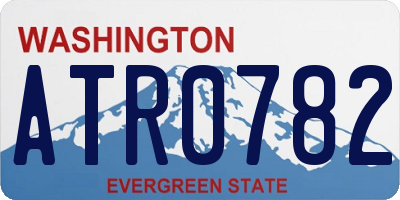 WA license plate ATR0782