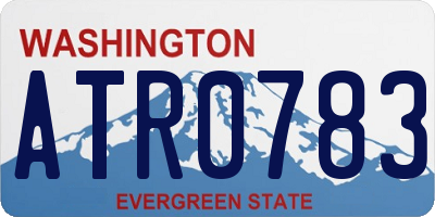 WA license plate ATR0783