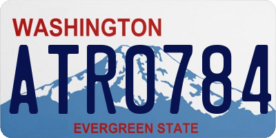 WA license plate ATR0784