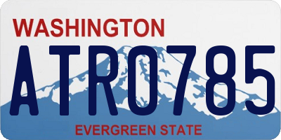 WA license plate ATR0785