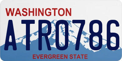 WA license plate ATR0786
