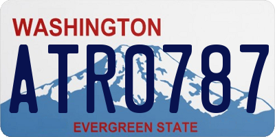 WA license plate ATR0787