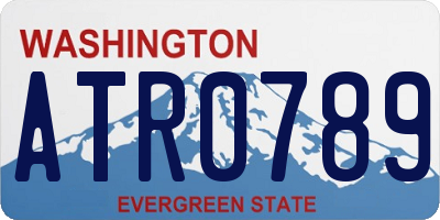 WA license plate ATR0789