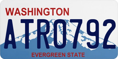 WA license plate ATR0792