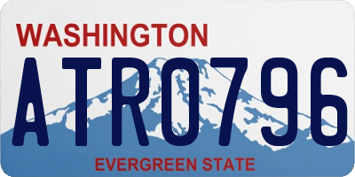 WA license plate ATR0796
