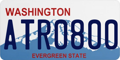 WA license plate ATR0800