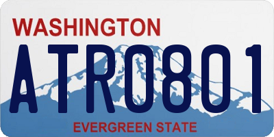 WA license plate ATR0801