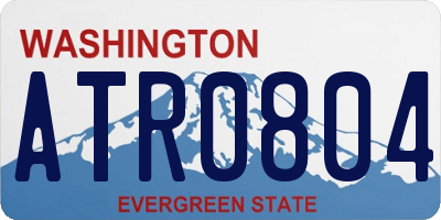 WA license plate ATR0804