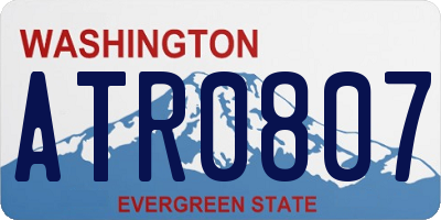 WA license plate ATR0807