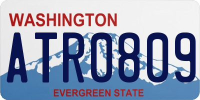 WA license plate ATR0809