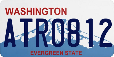 WA license plate ATR0812
