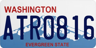 WA license plate ATR0816