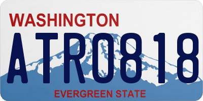 WA license plate ATR0818