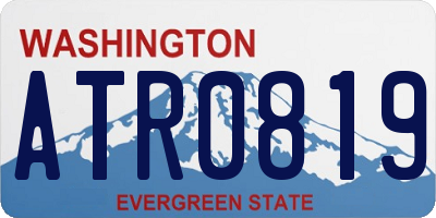 WA license plate ATR0819