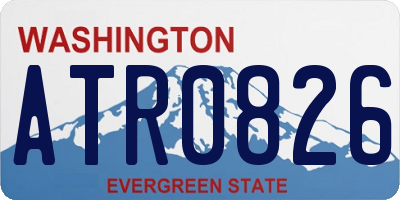 WA license plate ATR0826