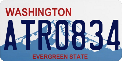 WA license plate ATR0834