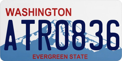 WA license plate ATR0836