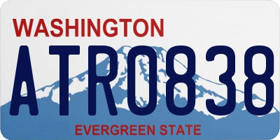 WA license plate ATR0838
