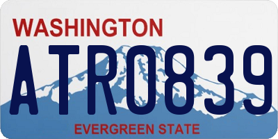 WA license plate ATR0839