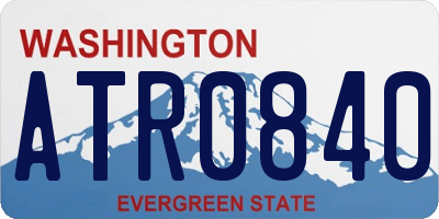 WA license plate ATR0840