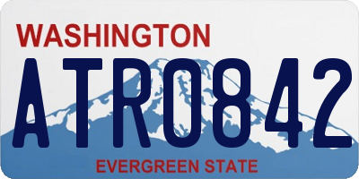 WA license plate ATR0842