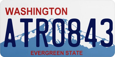WA license plate ATR0843