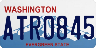 WA license plate ATR0845