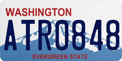 WA license plate ATR0848