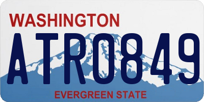 WA license plate ATR0849