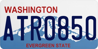 WA license plate ATR0850